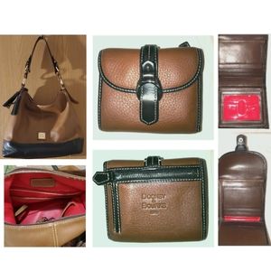 Dooney and bourke leather handbag and wallet